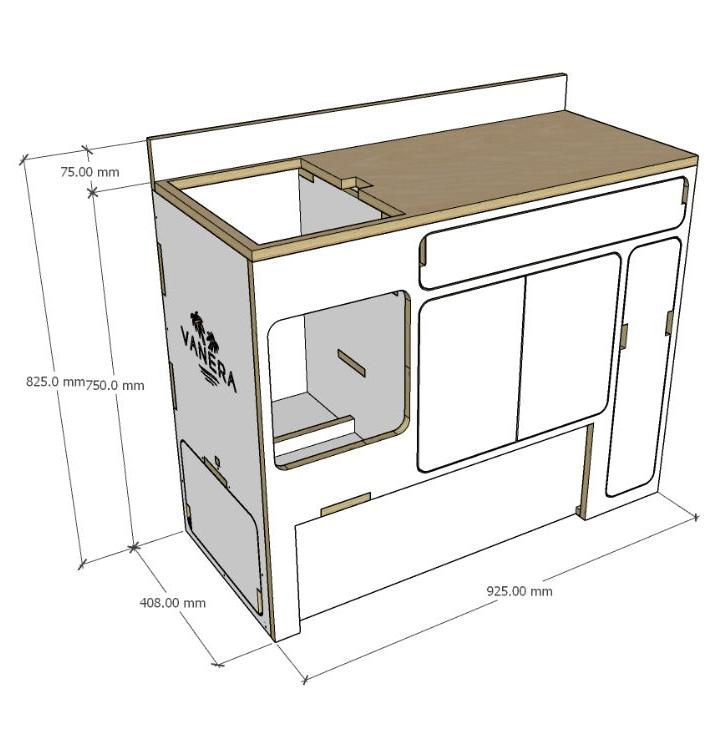 Fraser Kitchen - Van Conversion Kits - Vanera