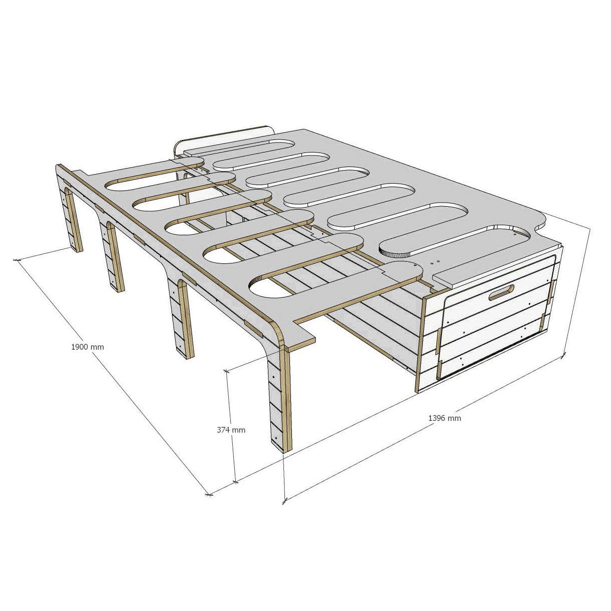 Crescent Couch - Van Conversion Kits - Vanera