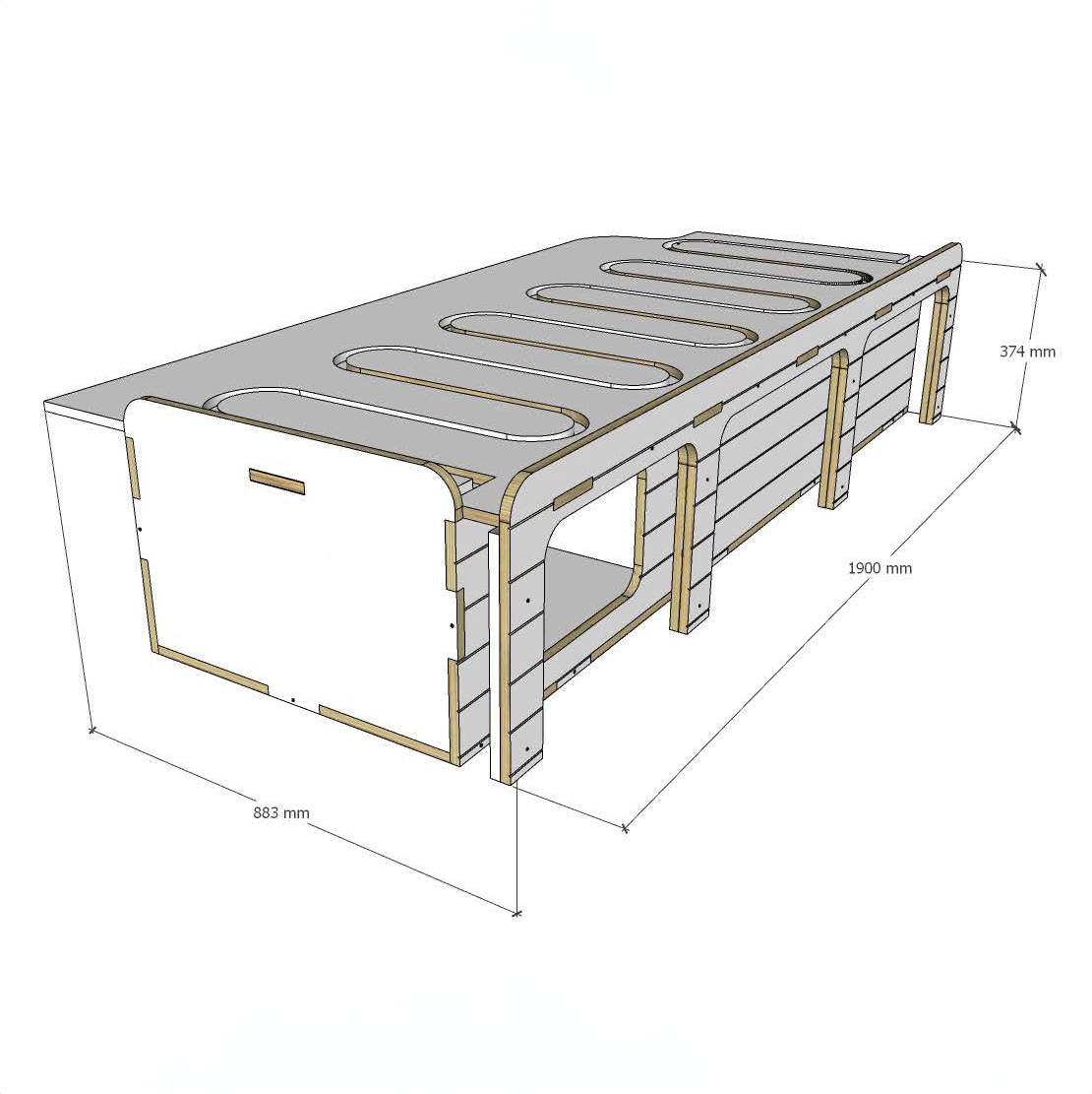 Crescent Couch - Van Conversion Kits - Vanera