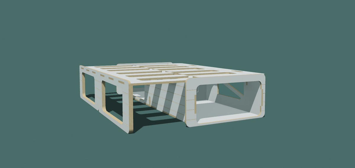 Crescent Couch 2.0 - Flat-Pack Van Kit - Vanera