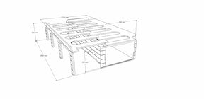 Crecent Couch - Van Conversion Kits - Measurements - Frame
