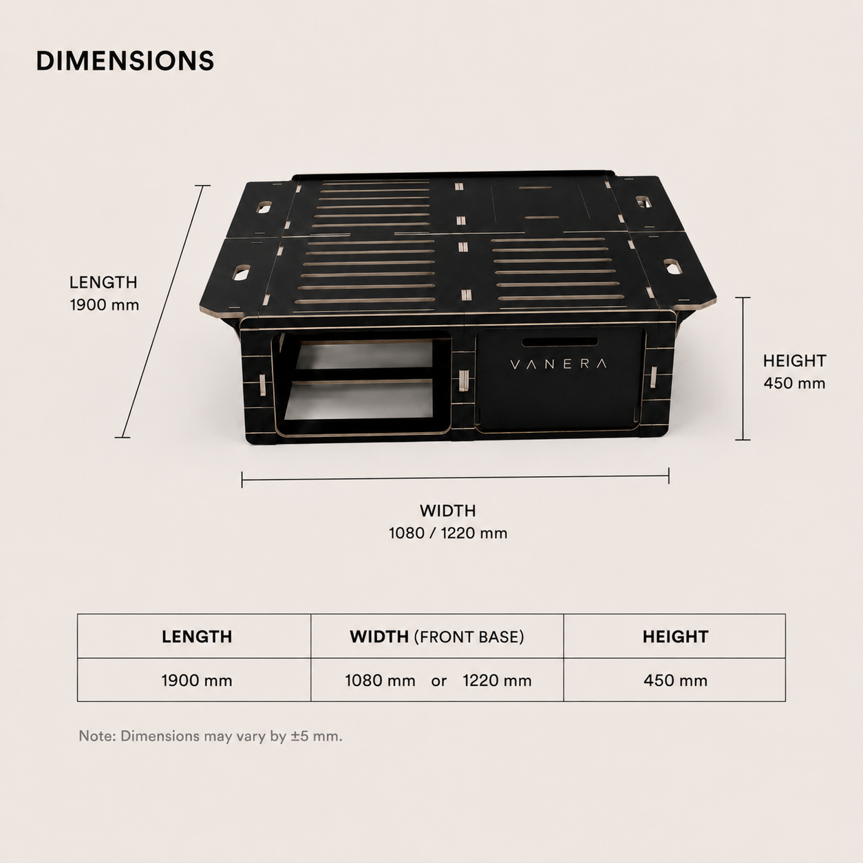 Byron Bed 1220W - Campervan