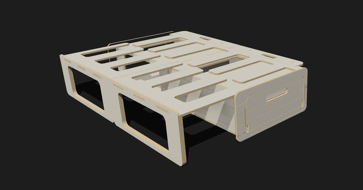 Crescent Couch FLAT PACK - Van Conversion Kit