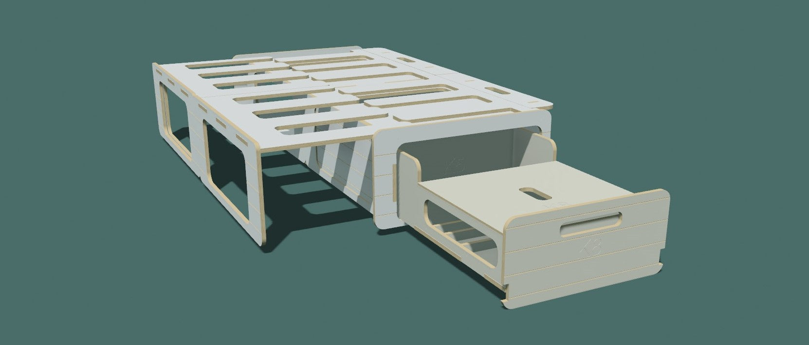 Crescent Couch 2.0        -     Flat-Pack Van Kit - Vanera