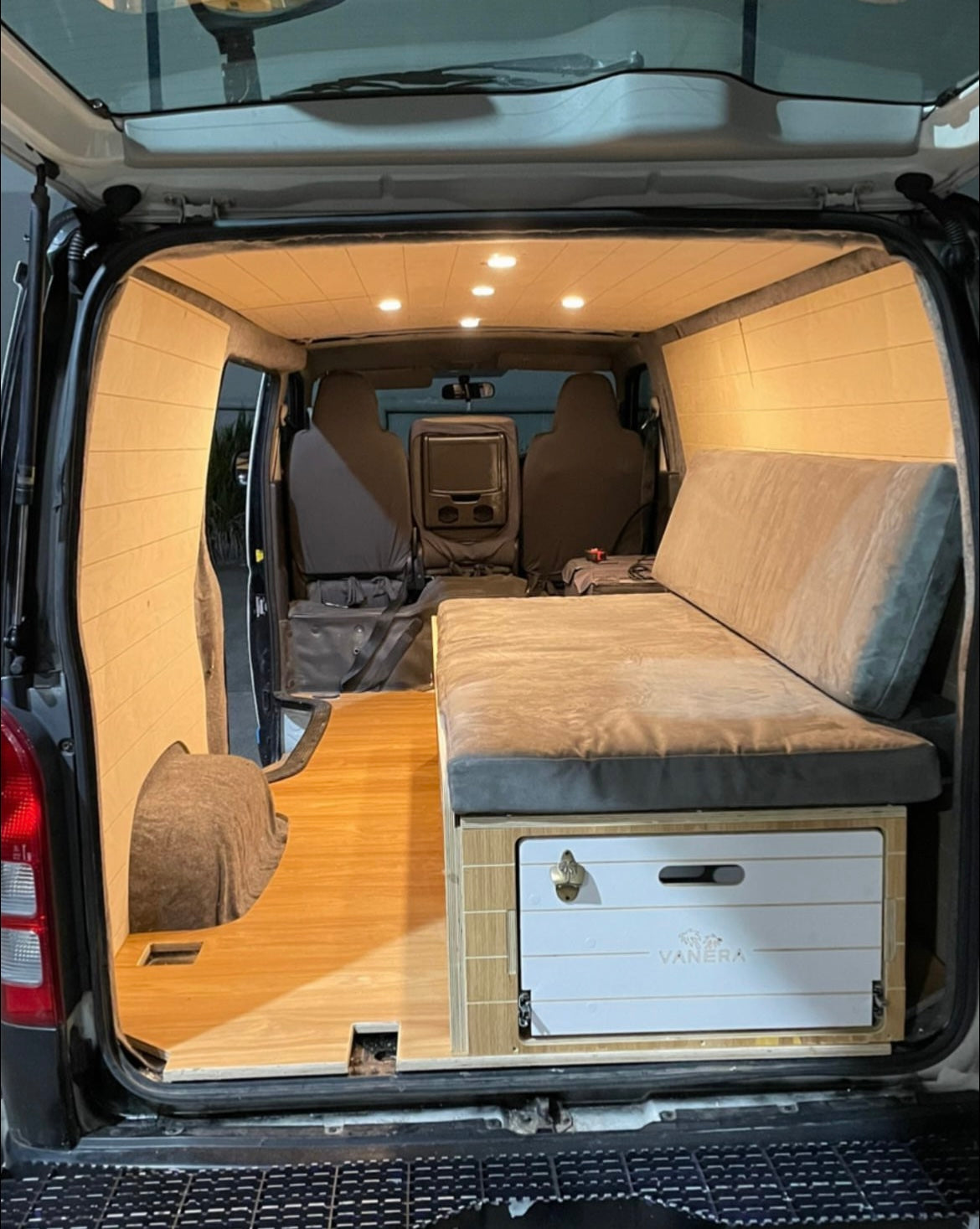 Crescent Couch - Van Conversion Kits - Fitout - installed