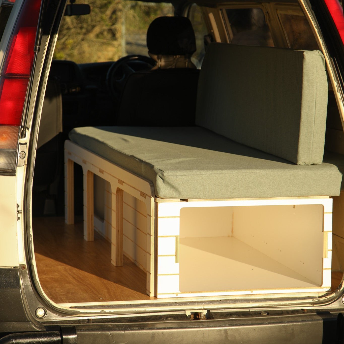 Crescent Couch - Van Conversion Kit - White - Couch