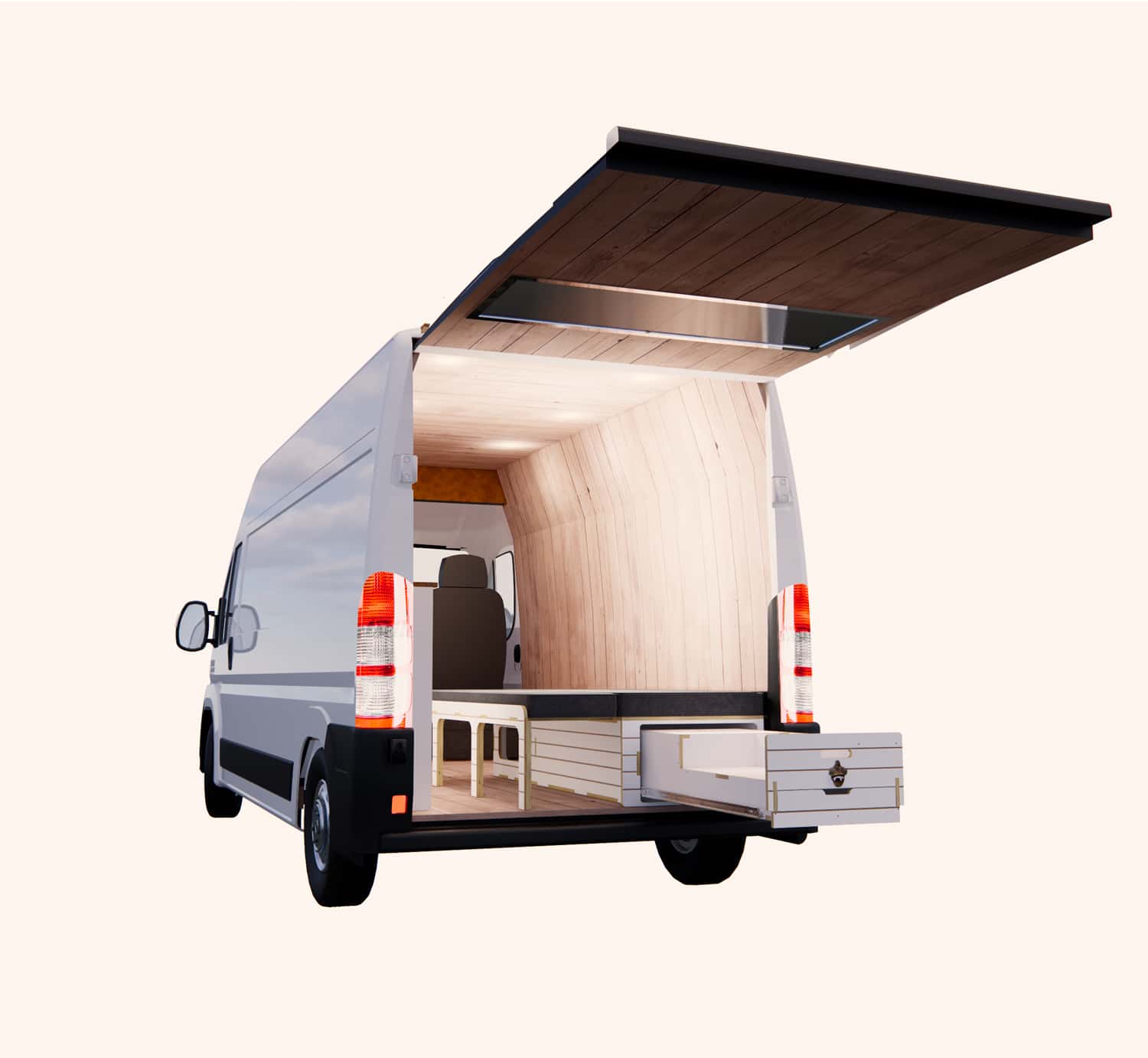 Van Conversion Kits - Van Fitouts - Render - High Roof