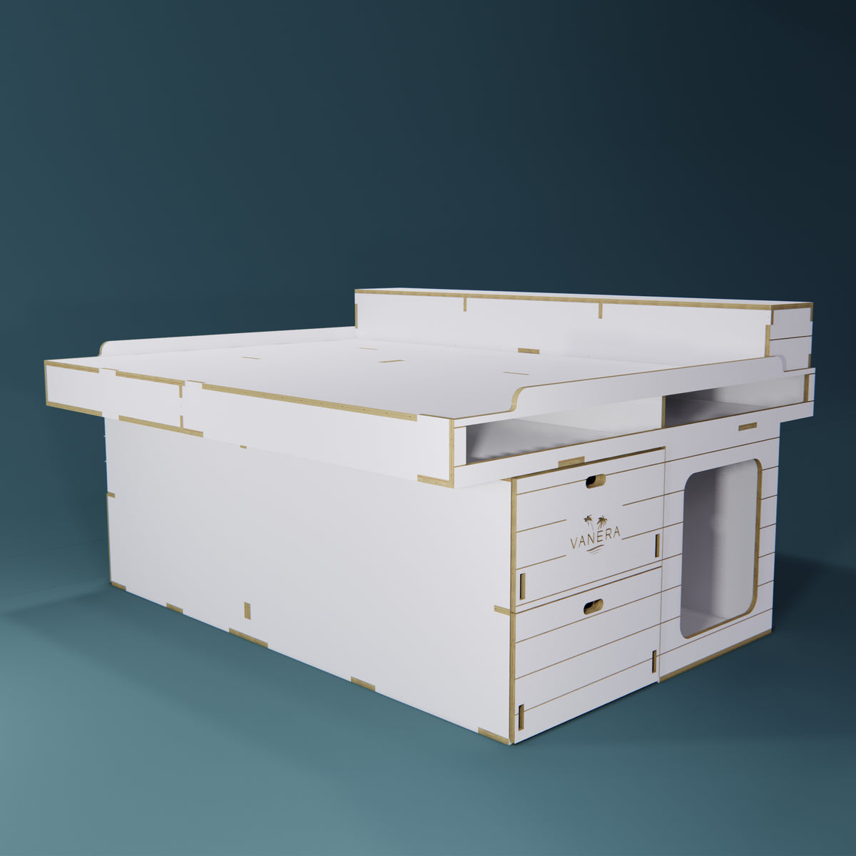 King Kong Bed - Van Conversion Kit - White - Closed - Render